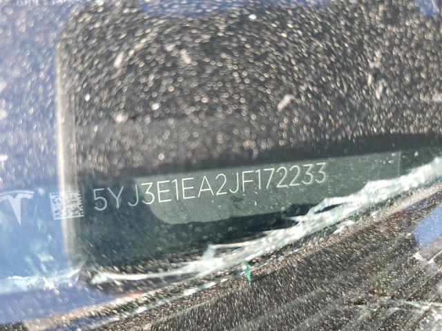 5YJ3E1EA2JF172233 Tesla MODEL 3