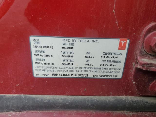 5YJSA1E23KF342763 Tesla MODEL S