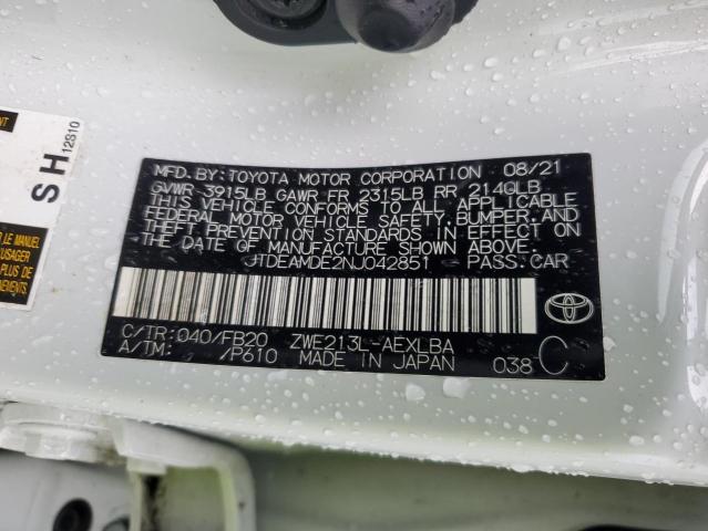 JTDEAMDE2NJ042851 Toyota COROLLA LE