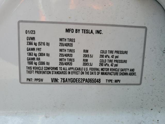 7SAYGDEE2PA065048 Tesla Model Y