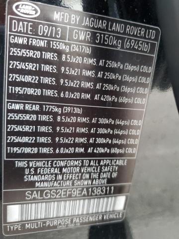 SALGS2EF9EA138311 Land Rover RANGE ROVE