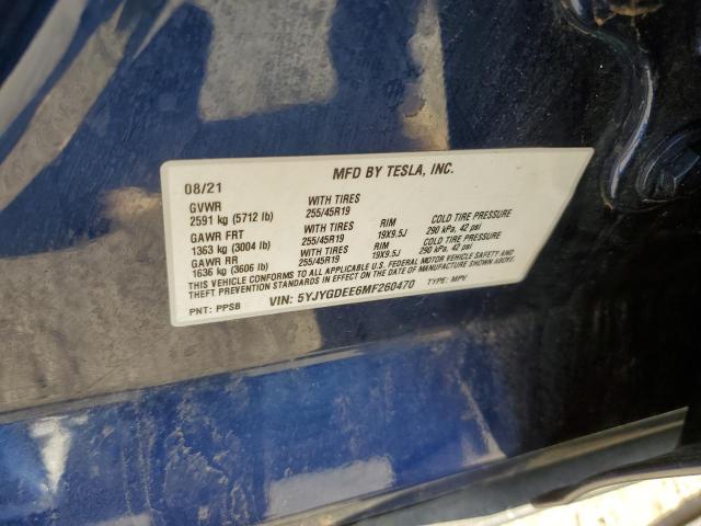 5YJYGDEE6MF260470 Tesla Model Y