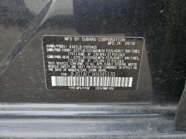 JF2GTAEC3KH245170 Subaru naturally aspirated