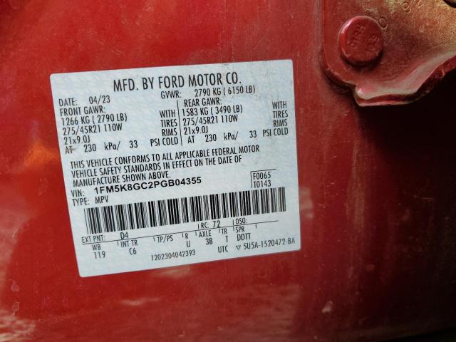 1FM5K8GC2PGB04355 Ford EXPLORER S