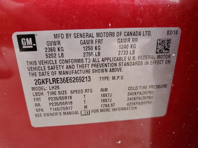 2GKFLRE36E6269213 GMC TERRAIN SL