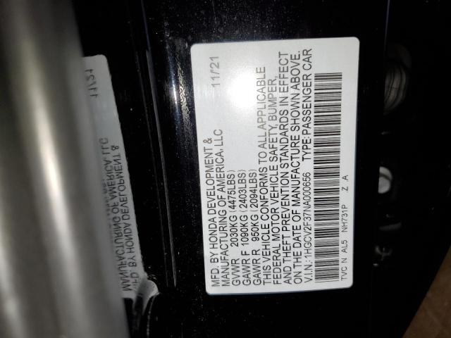 1HGCV2F37NA000656 Honda k20c4