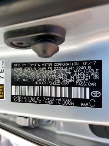 JTDKARFP8H3007397 Toyota 2zr-fxe+1nm