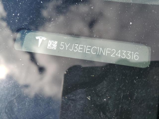 5YJ3E1EC1NF243316 Tesla 2022