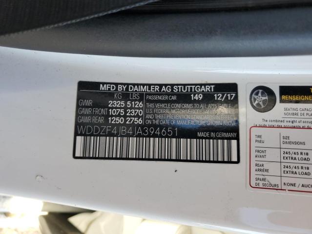 WDDZF4JB4JA394651 Mercedes-Benz m274