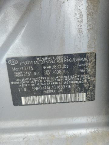 5NPDH4AE3GH659716 Hyundai dohc mpi nu