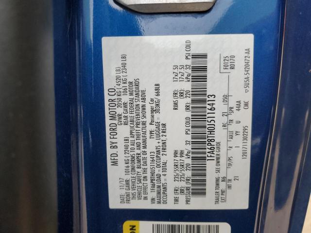 1FA6P8TH0J5116413 Ford 2.3l 4v premium fuel