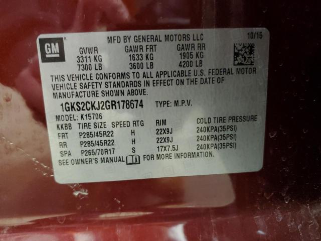 1GKS2CKJ2GR178674 GMC l86 - sidi, vvt, afm, e85 max, alum