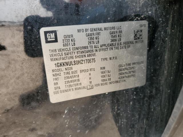 1GKKNULS0HZ170675 GMC ACADIA SLT