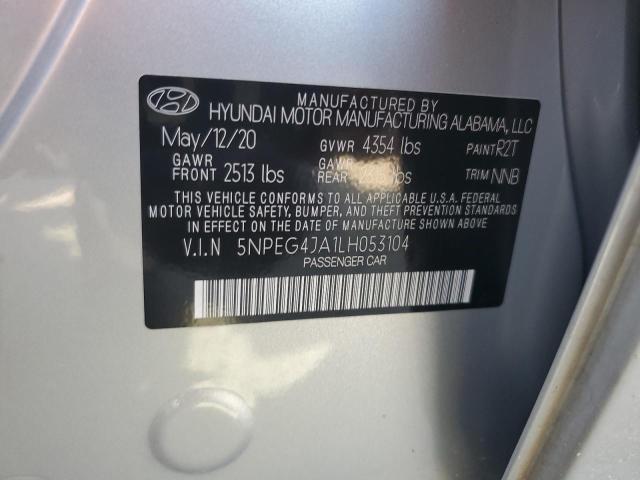 5NPEG4JA1LH053104 Hyundai gdi theta iii