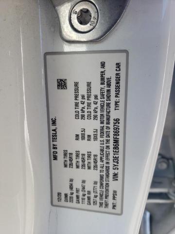 5YJ3E1EB6MF869756 Tesla 2021