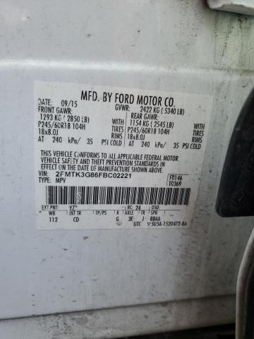 2FMTK3G86FBC02221 Ford EDGE SE