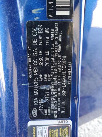 3KPFL4A7XHE108424 KIA FORTE LX