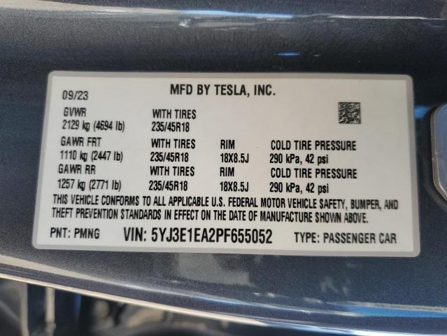 5YJ3E1EA2PF655052 Tesla 2023