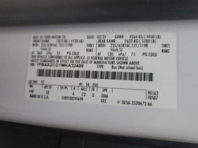 1FBAX2CG1MKA32409 Ford 2021