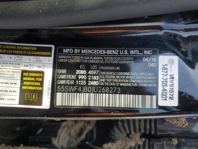 55SWF4JB0JU268273 Mercedes-Benz C 300