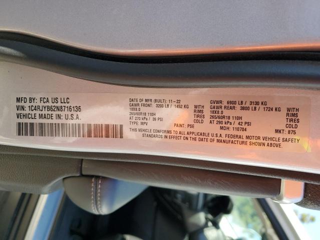 1C4RJYB62N8716136 Jeep 2022