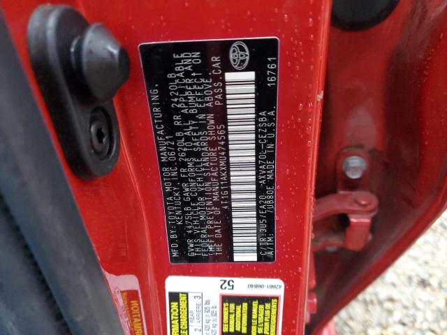 4T1G11AKXMU474565 Toyota CAMRY SE