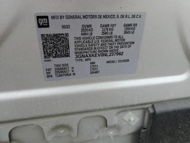 3GNAXKEV0NL237962 Chevrolet EQUINOX LT