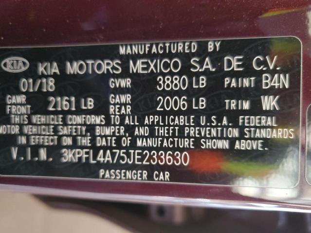 3KPFL4A75JE233630 KIA mpi nu