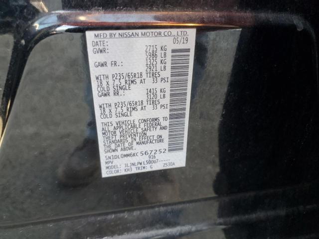 5N1DL0MM6KC567252 Infiniti QX60 LUXE