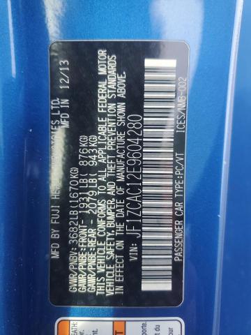 JF1ZCAC12E9604280 Subaru 2014