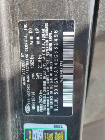 5XXGM4A74EG331496 KIA dohc gdi theta ii