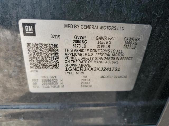 1GNERJKX3KJ241731 Chevrolet TRAVERSE R