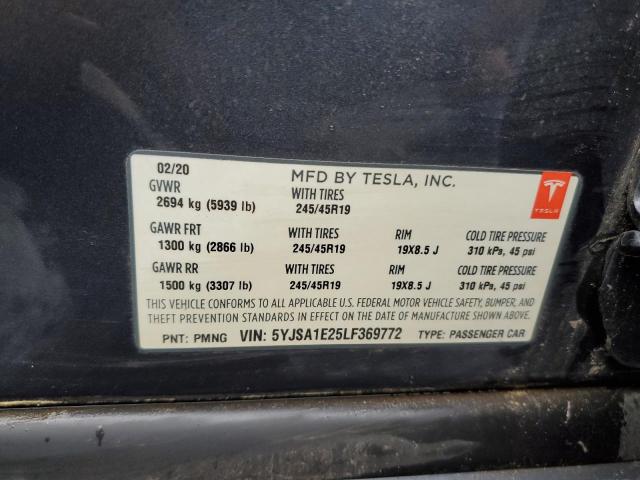 5YJSA1E25LF369772 Tesla MODEL S