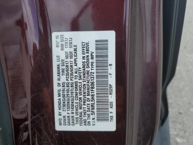 5FNRL5H61FB061372 Honda ODYSSEY EX