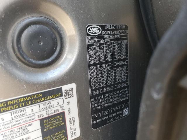 SALYT2EX7MA310327 Land Rover RANGE ROVE