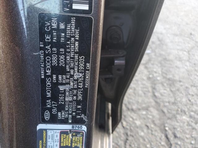 3KPFL4A76JE199035 KIA mpi nu