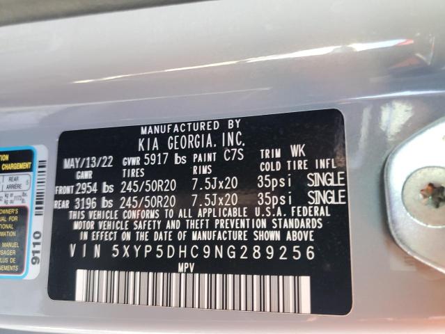 5XYP5DHC9NG289256 KIA Telluride