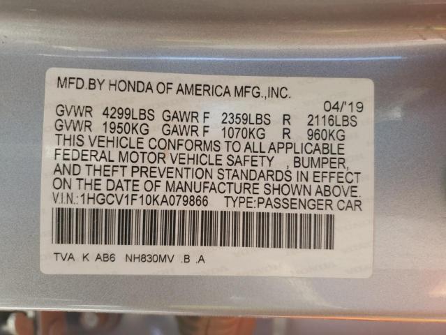 1HGCV1F10KA079866 Honda ACCORD LX