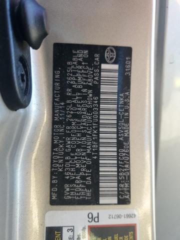 4T1BF1FK1FU003346 Toyota 2ar-fe