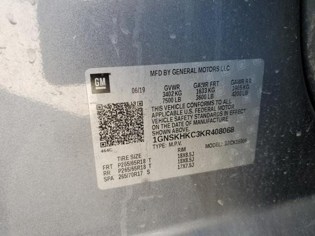 1GNSKHKC3KR408068 Chevrolet SUBURBAN K