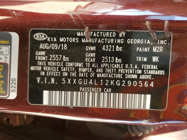 5XXGU4L12KG290564 KIA t-gdi