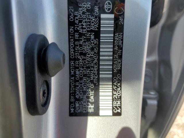 JTND4MBE3M3145135 Toyota COROLLA SE