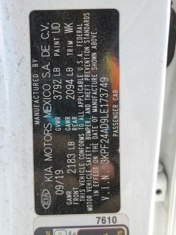 3KPF24AD9LE173749 KIA mpi nu