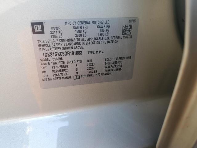 1GKS1GKC5GR191883 GMC YUKON XL C