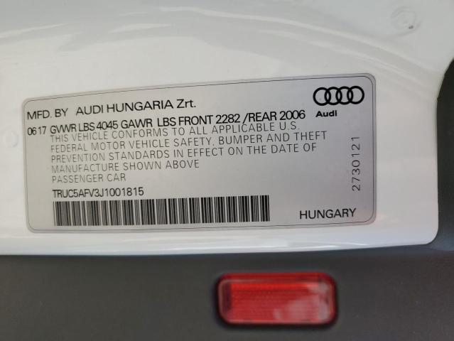 TRUC5AFV3J1001815 Audi TT