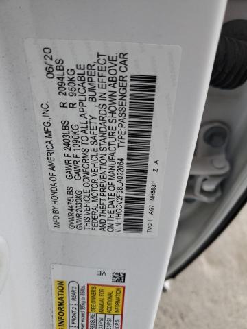 1HGCV2F38LA022064 Honda k20c4