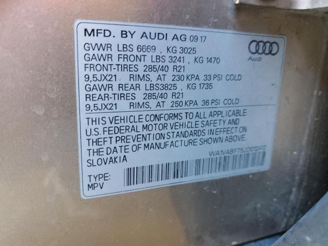 WA1VABF75JD012412 Audi Q7 PRESTIG