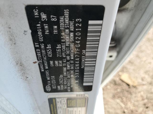 5XXGN4A77FG420123 KIA OPTIMA EX