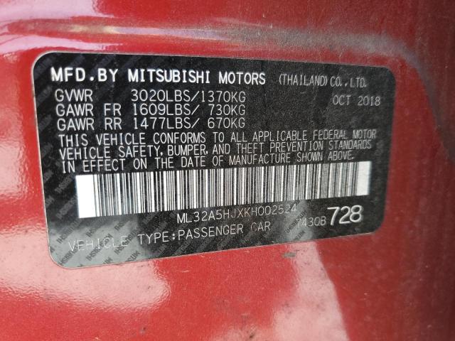 ML32A5HJXKH002524 Mitsubishi MIRAGE LE