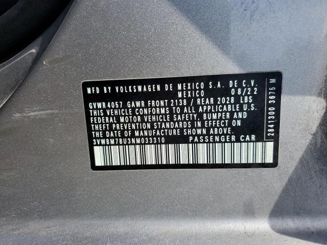 3VWBM7BU3NM033310 Volkswagen JETTA SPOR